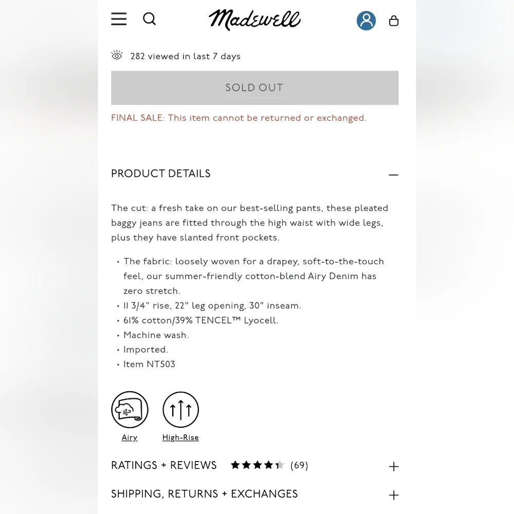 Madewell Harlow Wide-Leg Jean: Airy Denim Edition - Picture 6 of 8